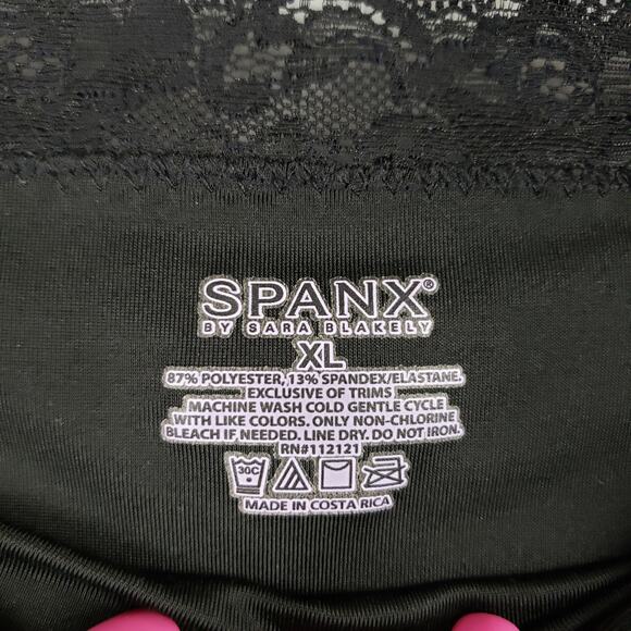 SPANX Women's Size XL Lace Trim Slip Skirt Slimmer Black Knee Length Smoothing - Picture 2 of 4